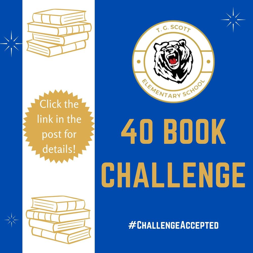 TGScott logo - Click the link in the post for details - 40 Book Challenge - challenge accepted