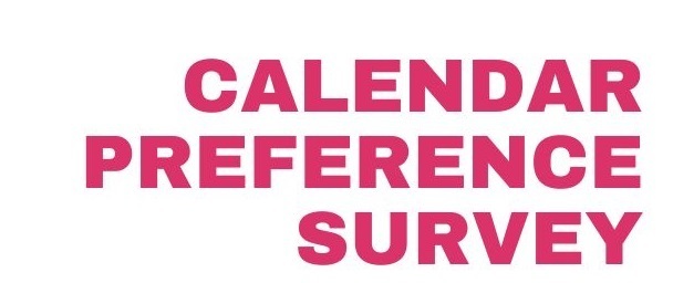 Graphic that says Calendar Preference Survey